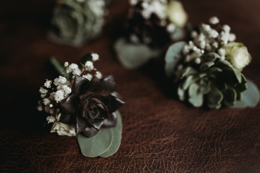 Succulent Buttonholes Milton Keynes Wedding Thyme Lane Photography