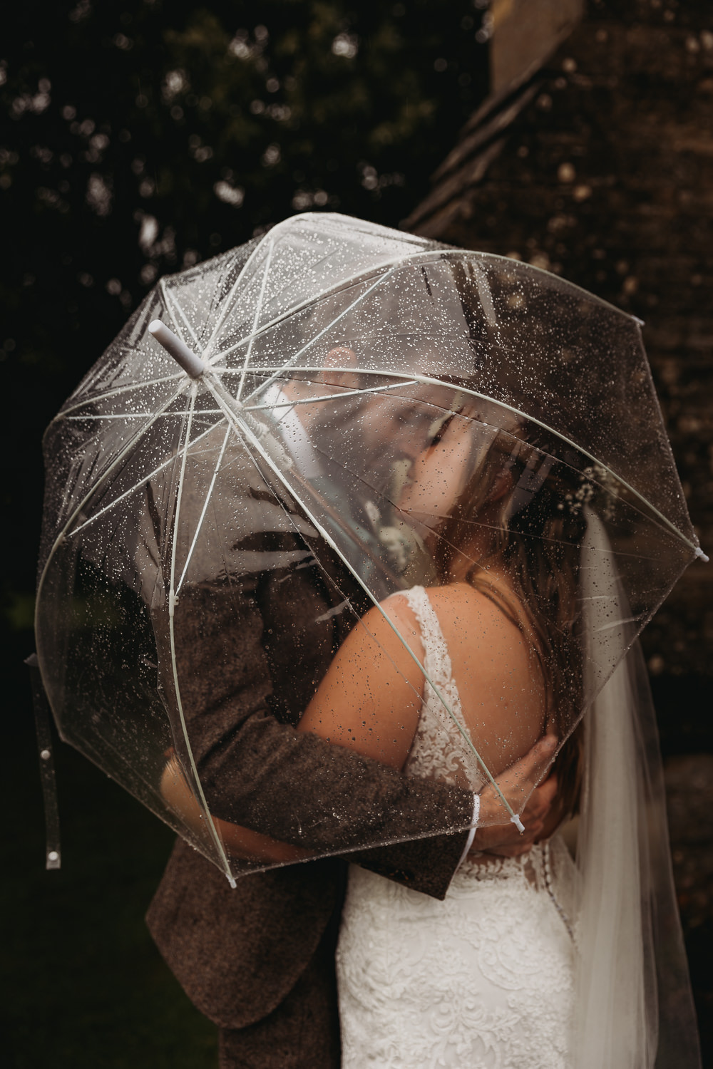 Rainy Umbrella Milton Keynes Wedding Thyme Lane Photography