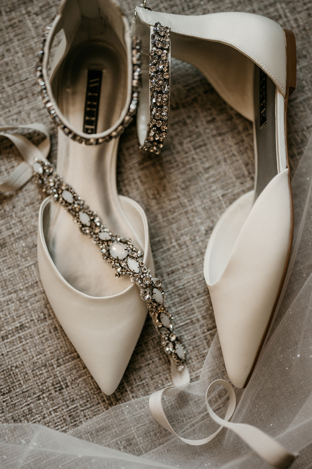 Shoes Bride Bridal Flats Embellished Planterra Conservatory Wedding Yana B Photographer