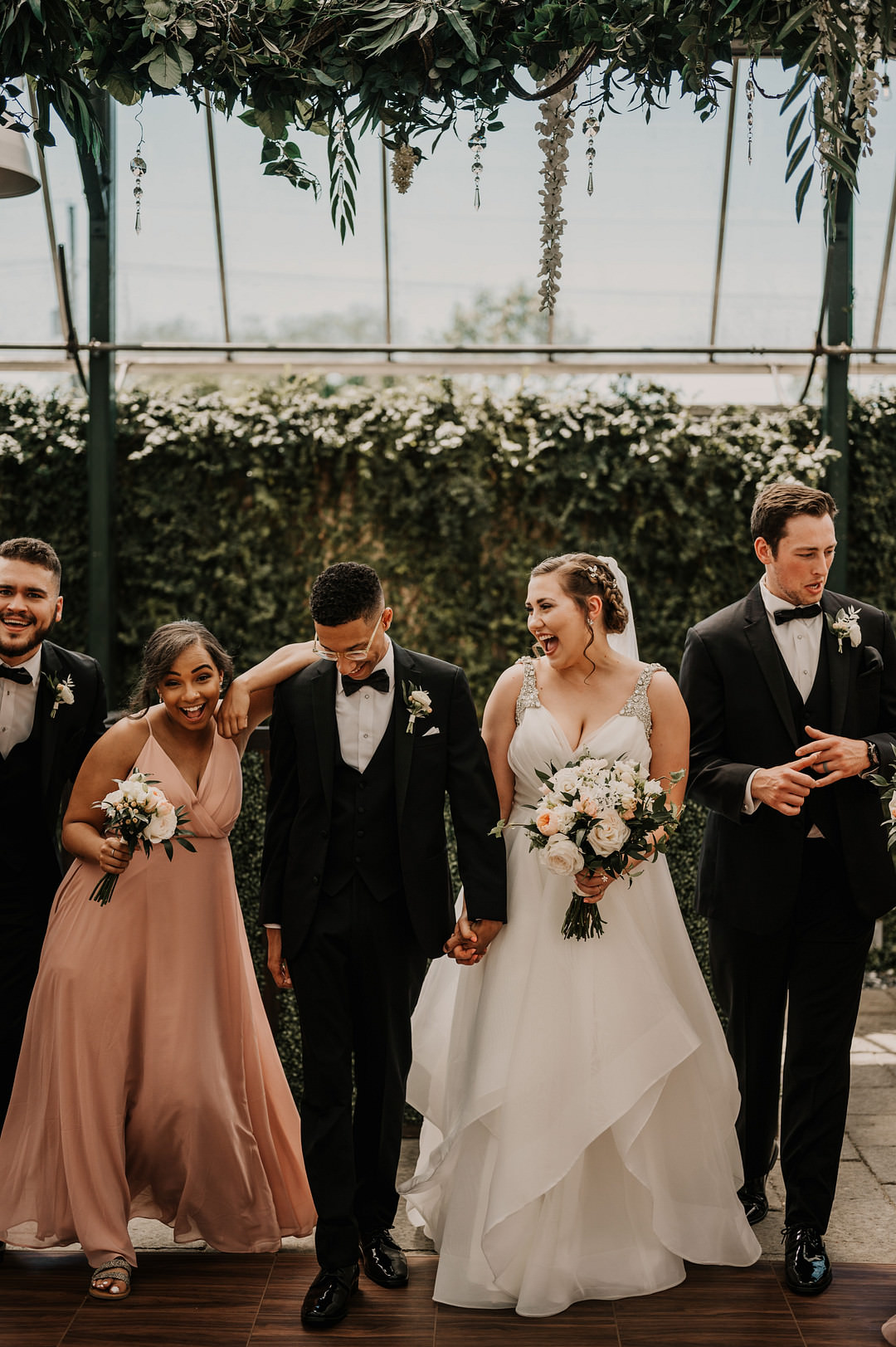 Blush Pink Bridesmaid Dresses Planterra Conservatory Wedding Yana B Photographer