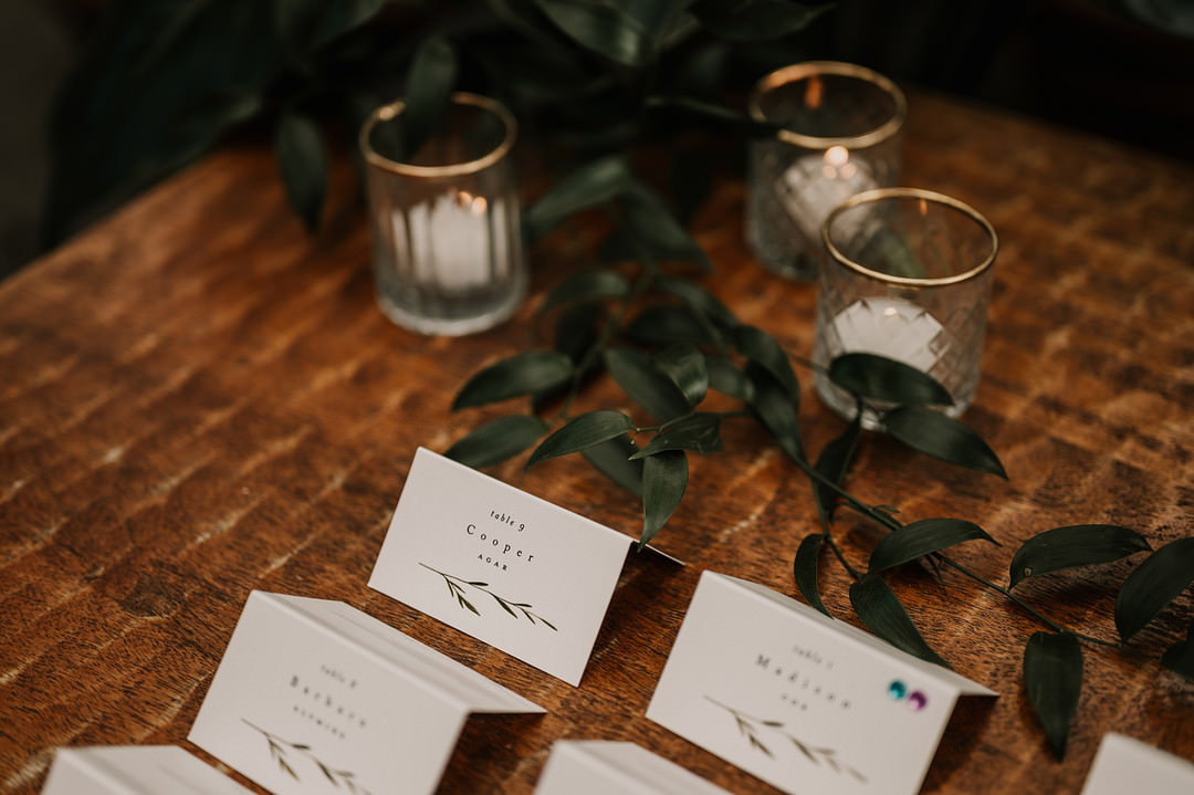 Escort Cards Table Planterra Conservatory Wedding Yana B Photographer