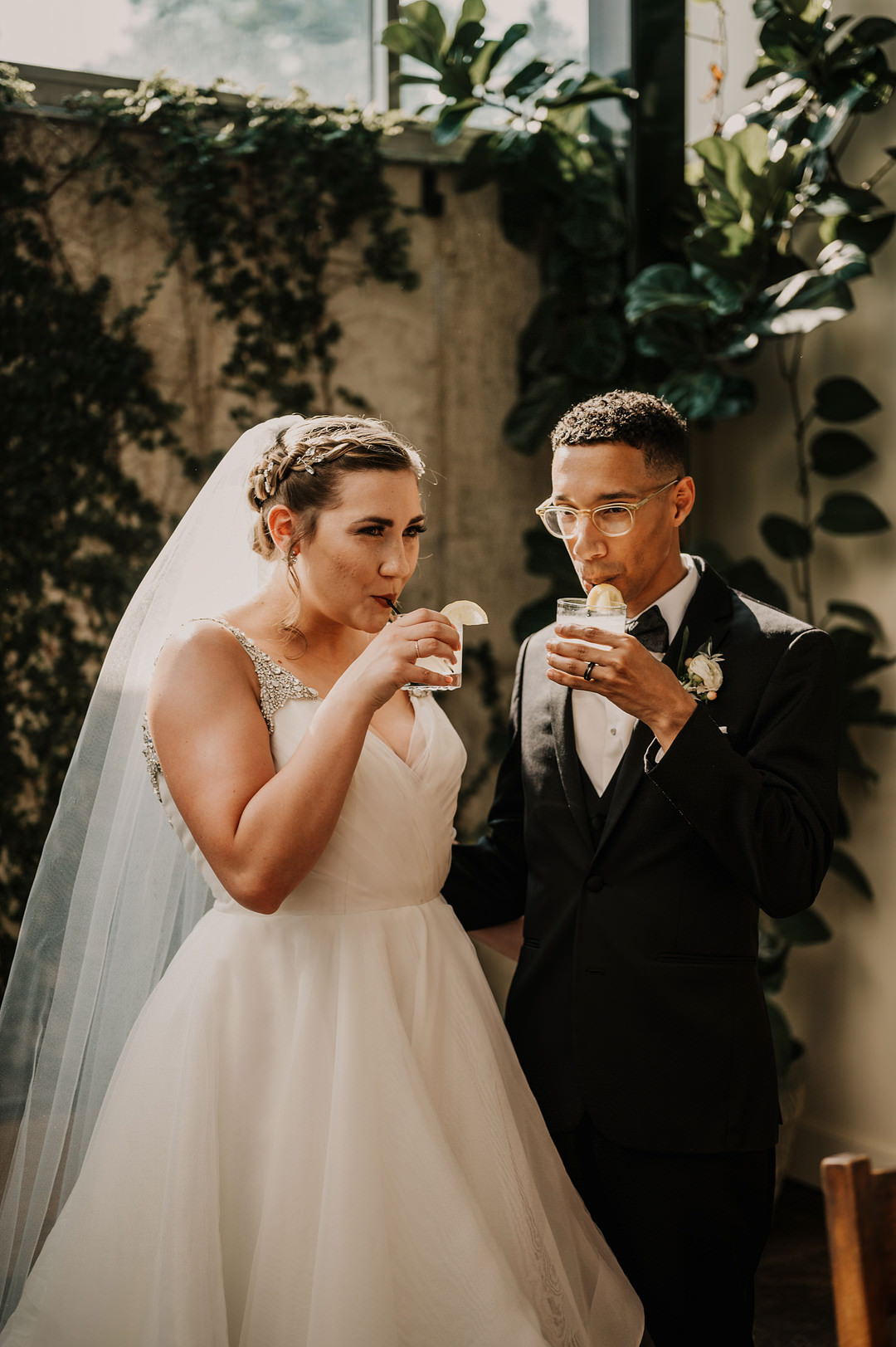 Drinks Planterra Conservatory Wedding Yana B Photographer