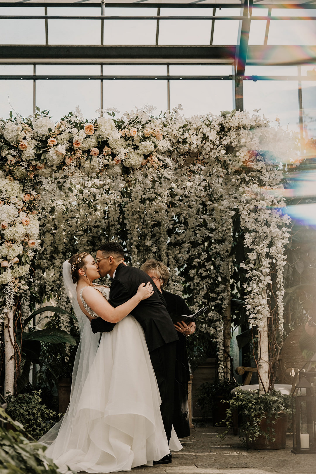Planterra Conservatory Wedding Yana B Photographer Aisle Ceremony Flowers Backdrop Arch