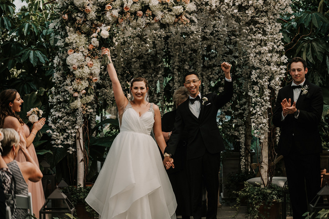 Aisle Ceremony Flowers Backdrop Arch Planterra Conservatory Wedding Yana B Photographer