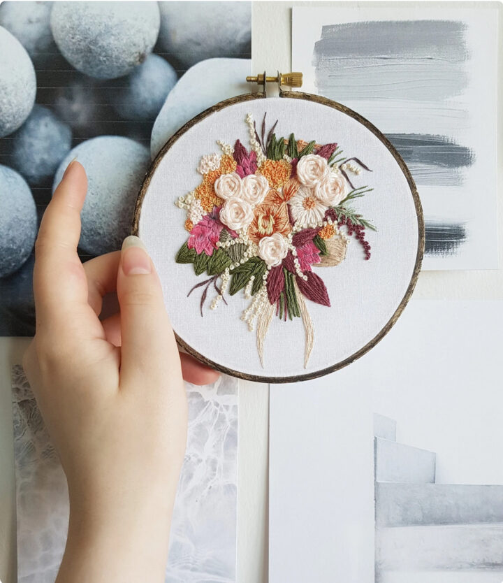 Wedding Bouquet Embroidery Preservation