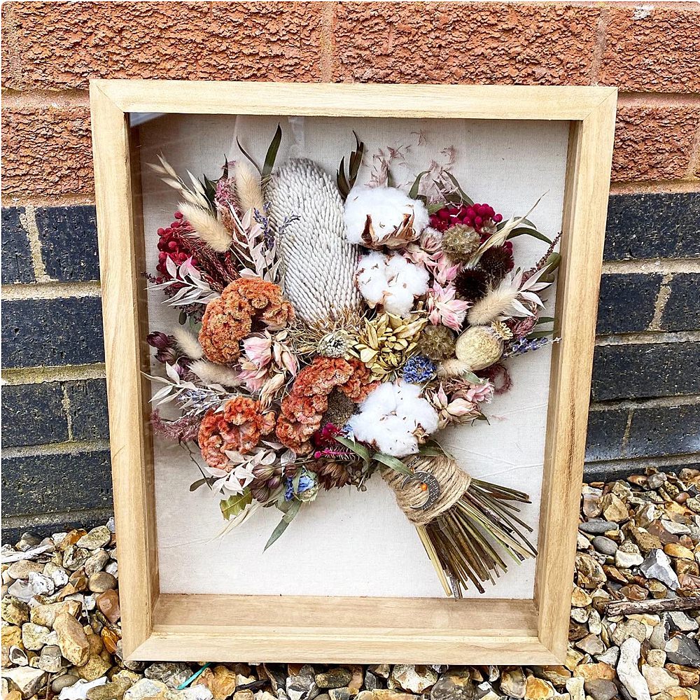 Wedding Bouquet Preservation Framed