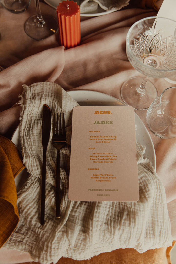 Wedding Napkin Fold Emma Wilkinson Photography
