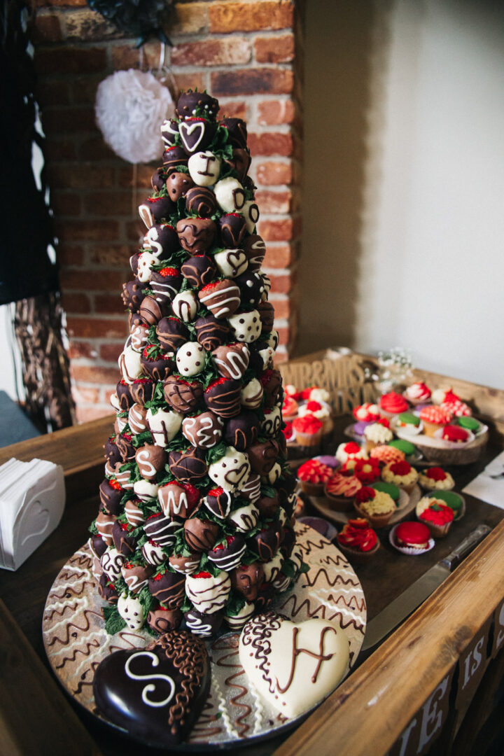 Chocolate Strawberries Tower Alternative Wedding Cakes Sally T Photography