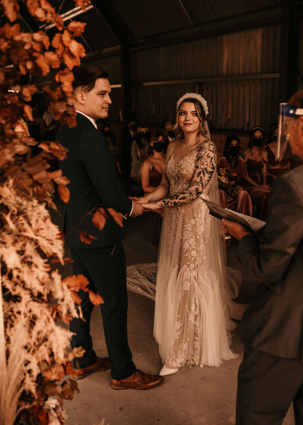 Couple Vows Beer Garden Wedding Photos By Hash