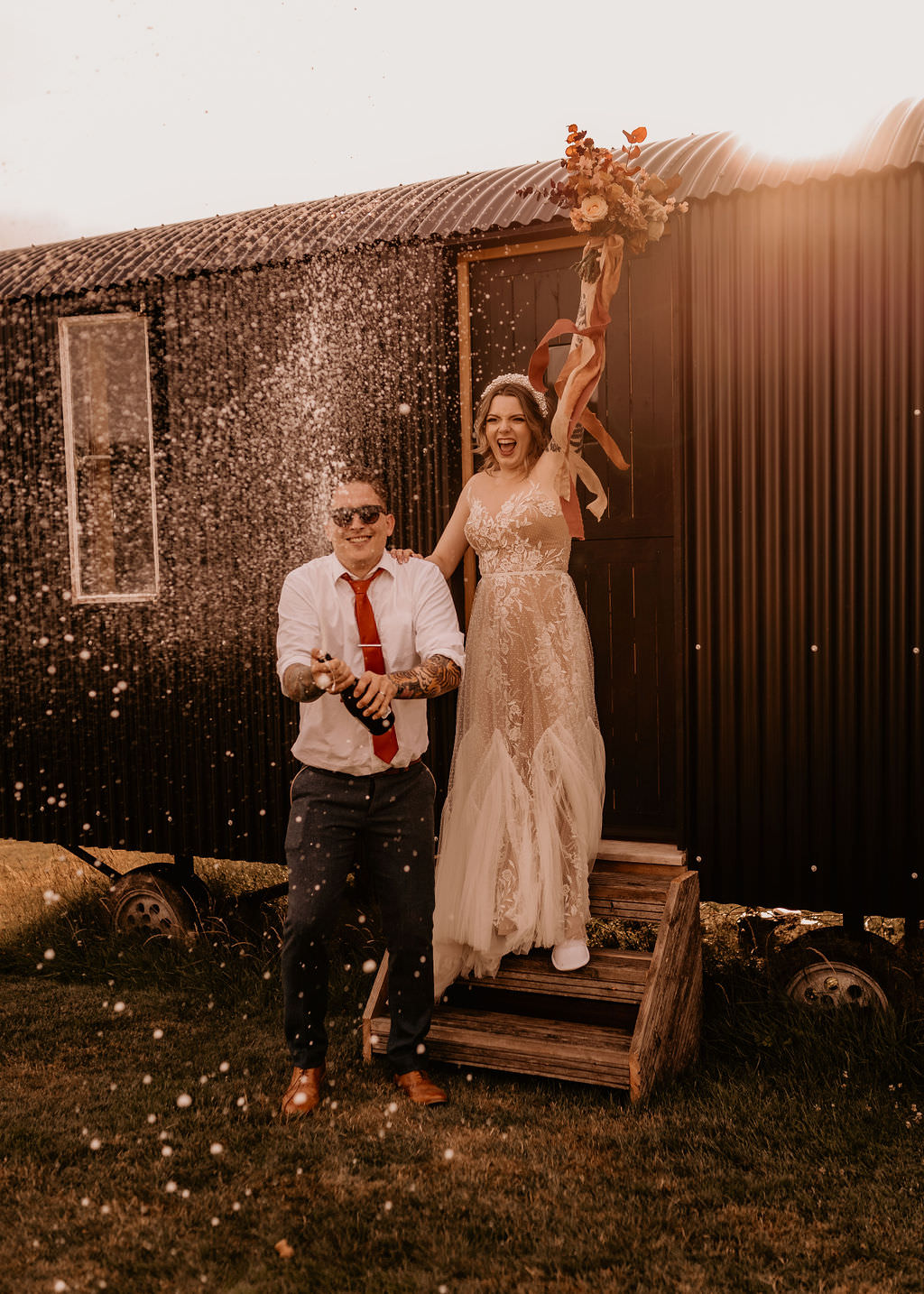 Champagne Pop Beer Garden Wedding Photos By Hash