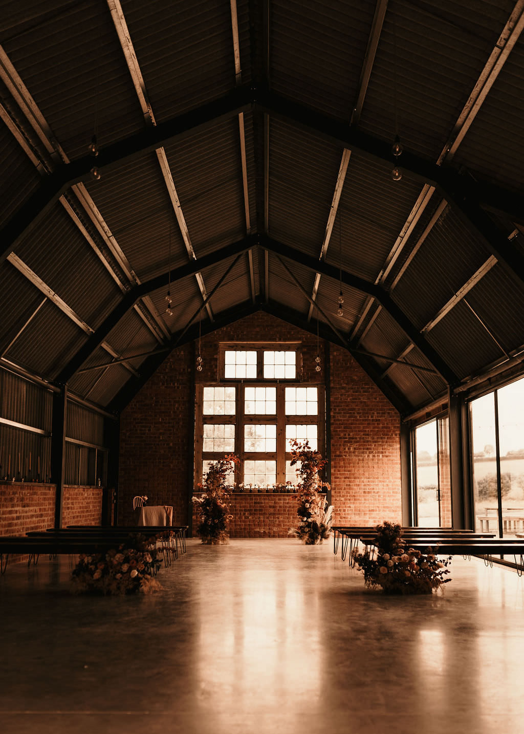 Industrial Ceremony Venue Barn Beer Garden Wedding Photos By Hash