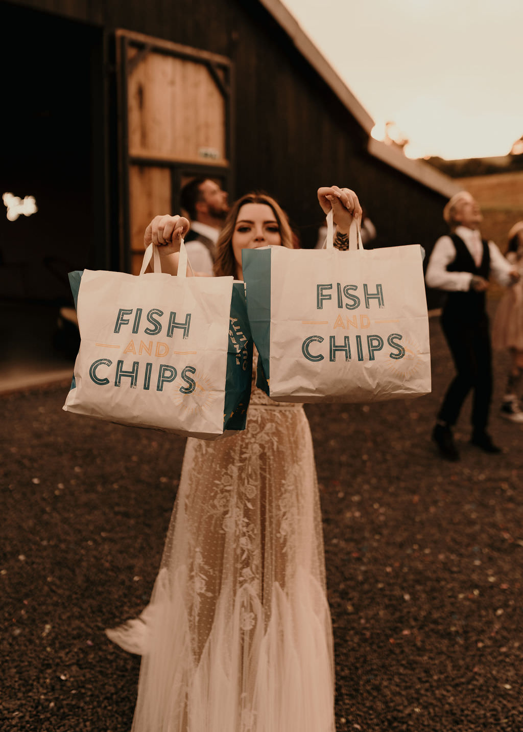Fish and Chips Food Beer Garden Wedding Photos By Hash