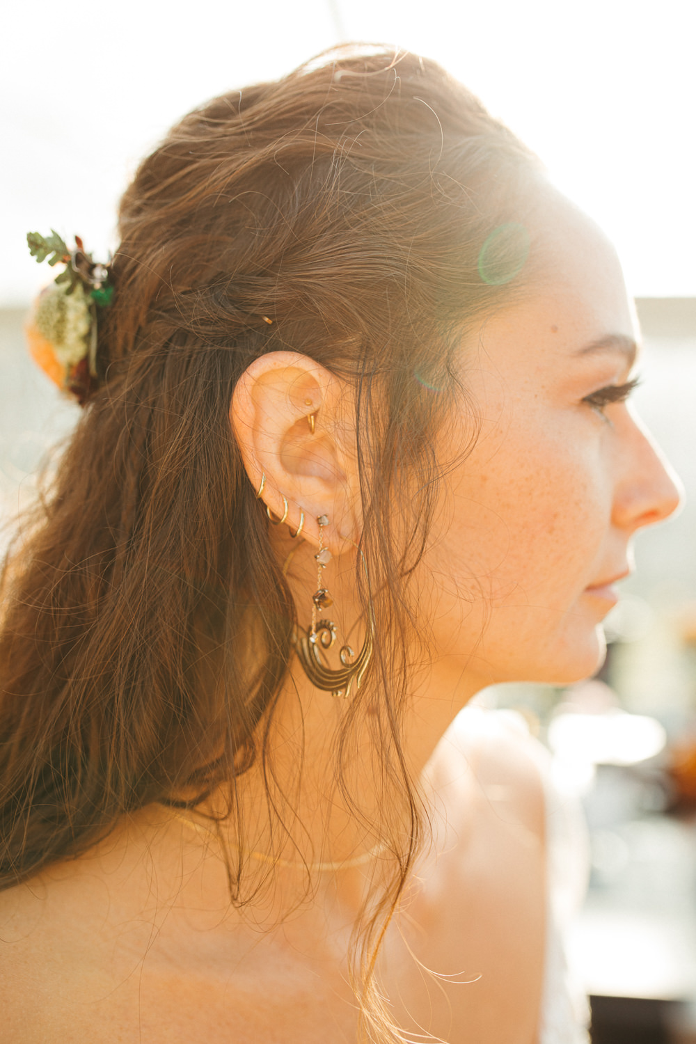 Bride Earrings Black Floral Wedding Kasey Powell