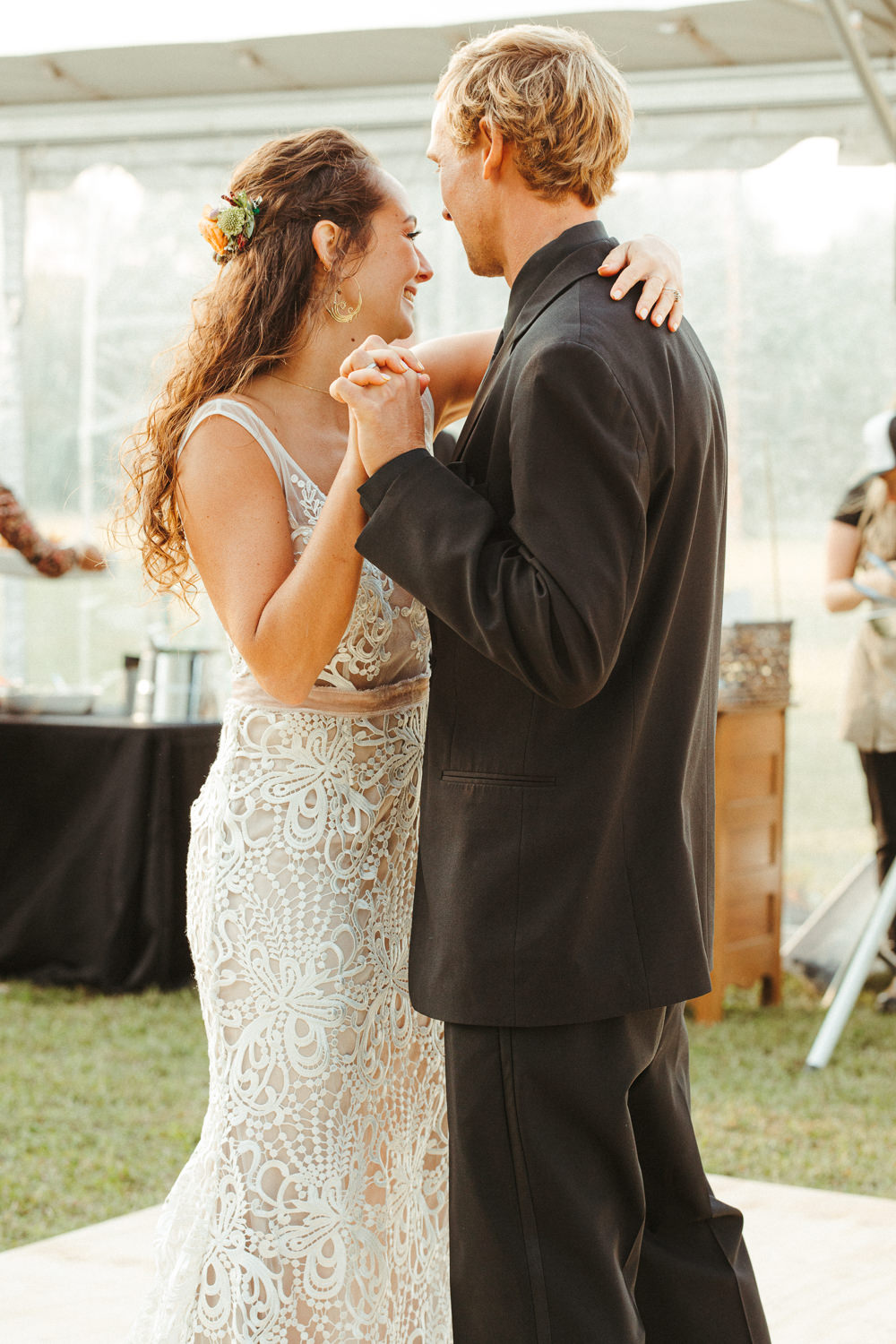 Black Floral Wedding Kasey Powell