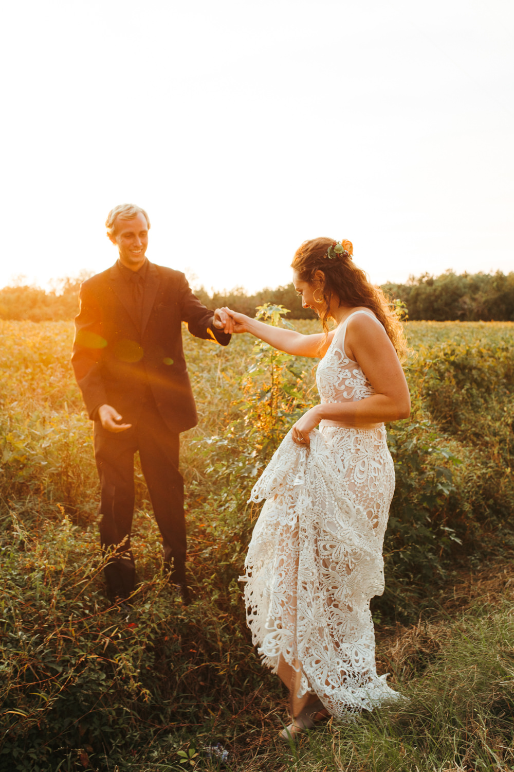 Black Floral Wedding Kasey Powell