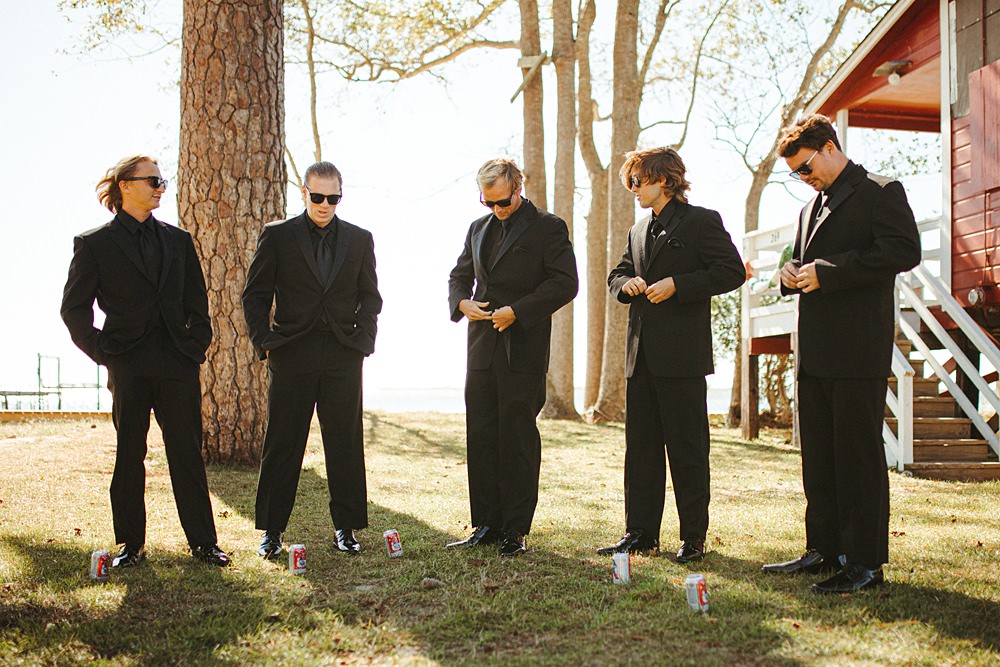 Groom Groomsmen Suits Black Floral Wedding Kasey Powell