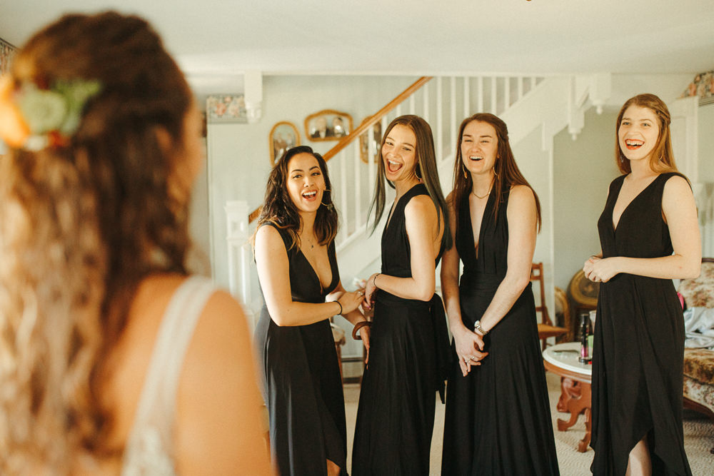 Bridesmaid Dresses Black Floral Wedding Kasey Powell