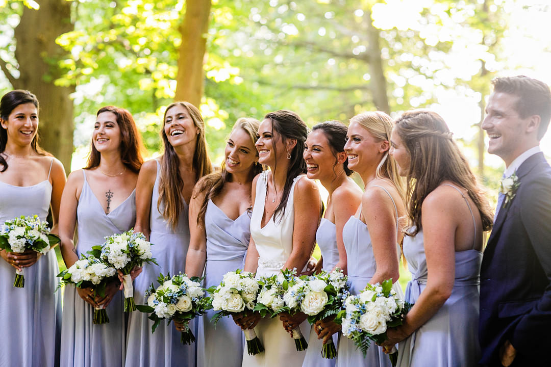 Grey Bridesmaids Dresses Bridesman Blithewold Mansion Wedding M.Studios