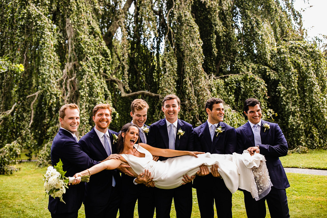 Groom Groomsmen Suits Blithewold Mansion Wedding M.Studios