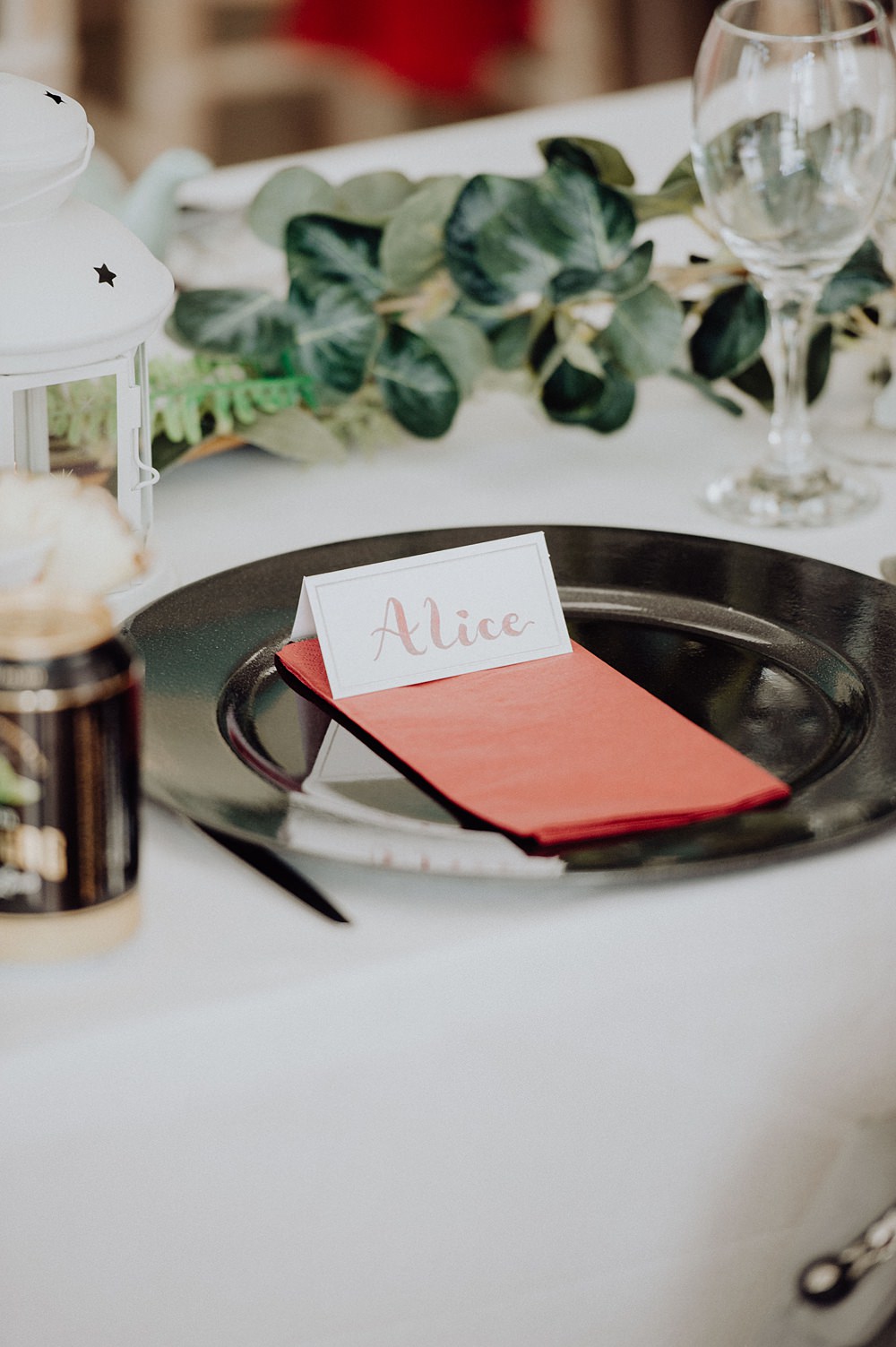 Place Setting Plate Place Name Cheddon Fitzpaine Wedding Whoisbenjamin