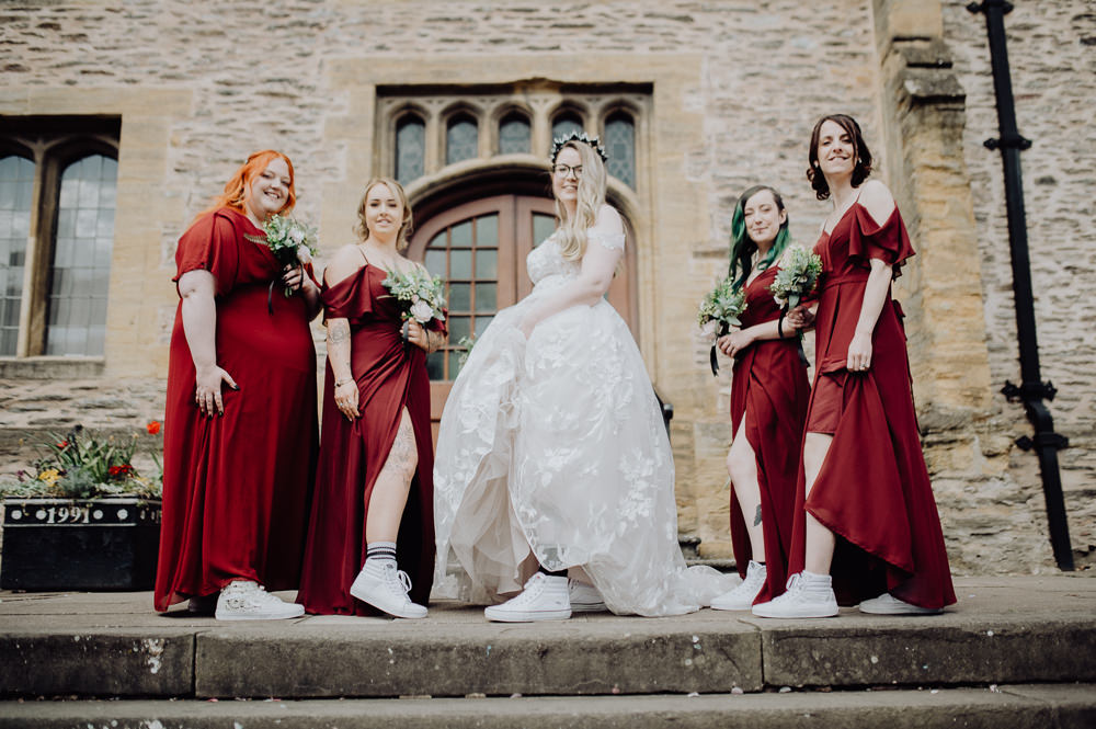 Long Red Bridesmaid Dresses Cheddon Fitzpaine Wedding Whoisbenjamin