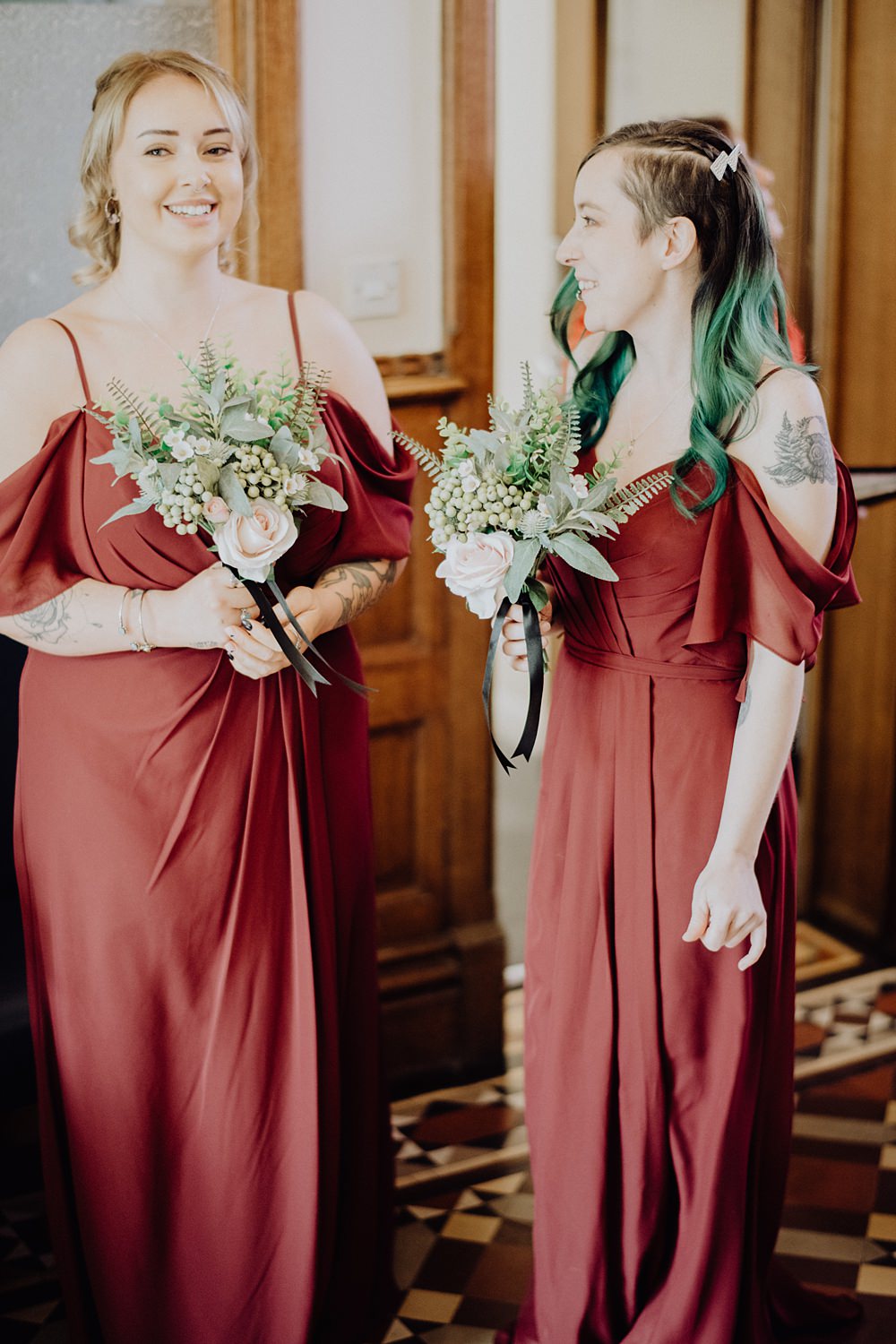 Long Red Bridesmaid Dresses Cheddon Fitzpaine Wedding Whoisbenjamin