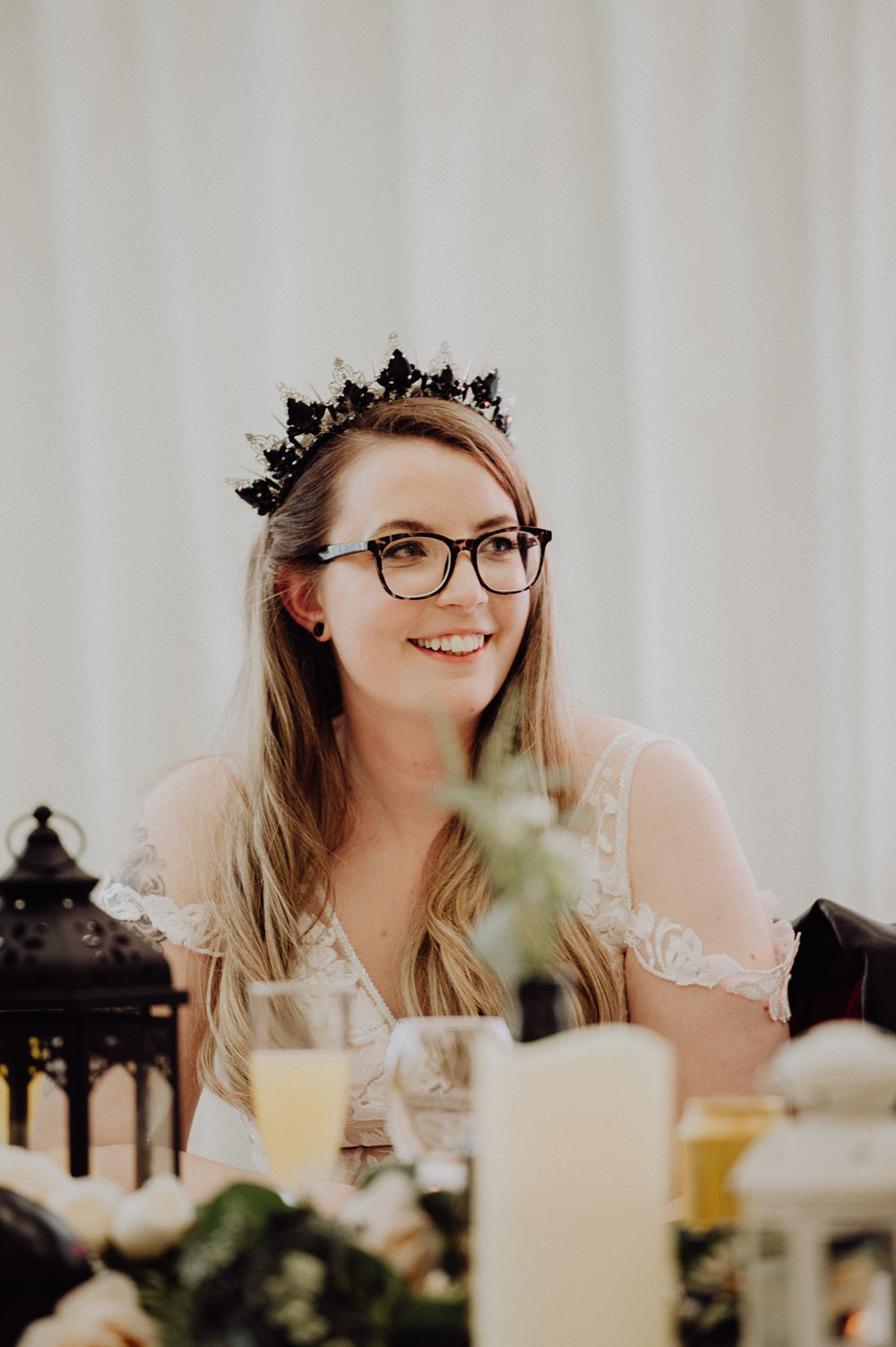 Bride Bridal Glasses Crown Cheddon Fitzpaine Wedding Whoisbenjamin