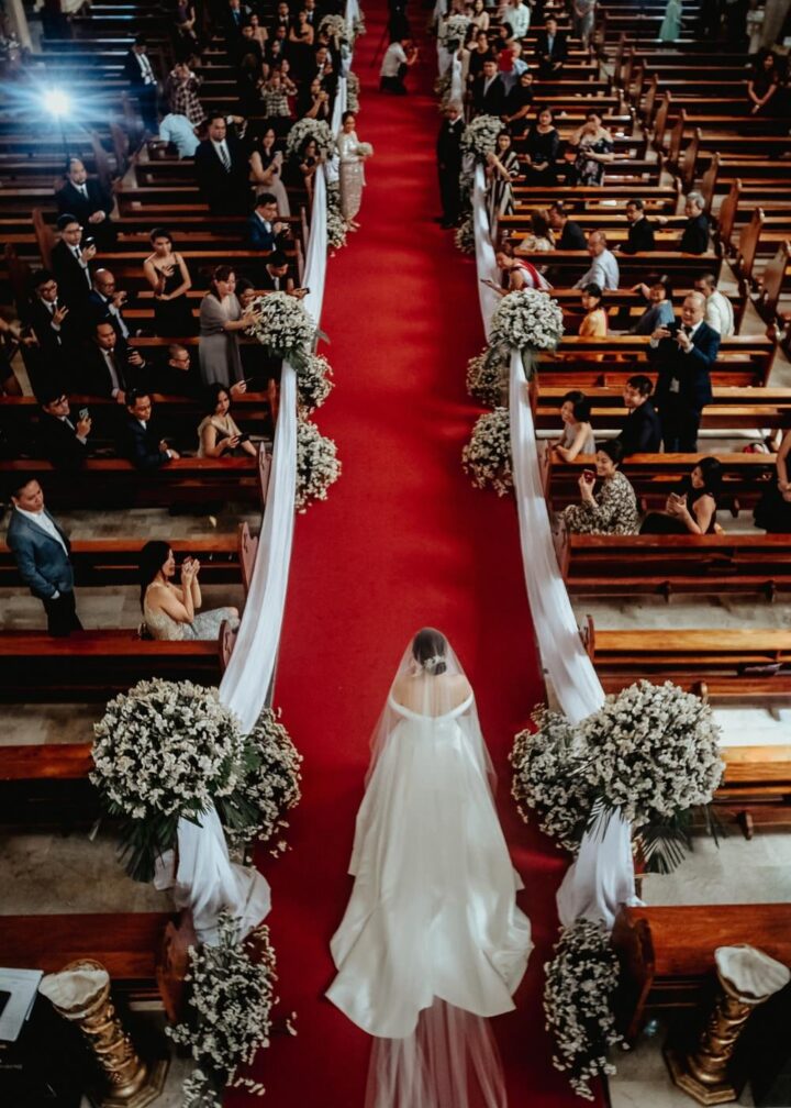 Church Aisle Flowers Wedding The Backyard Studios
