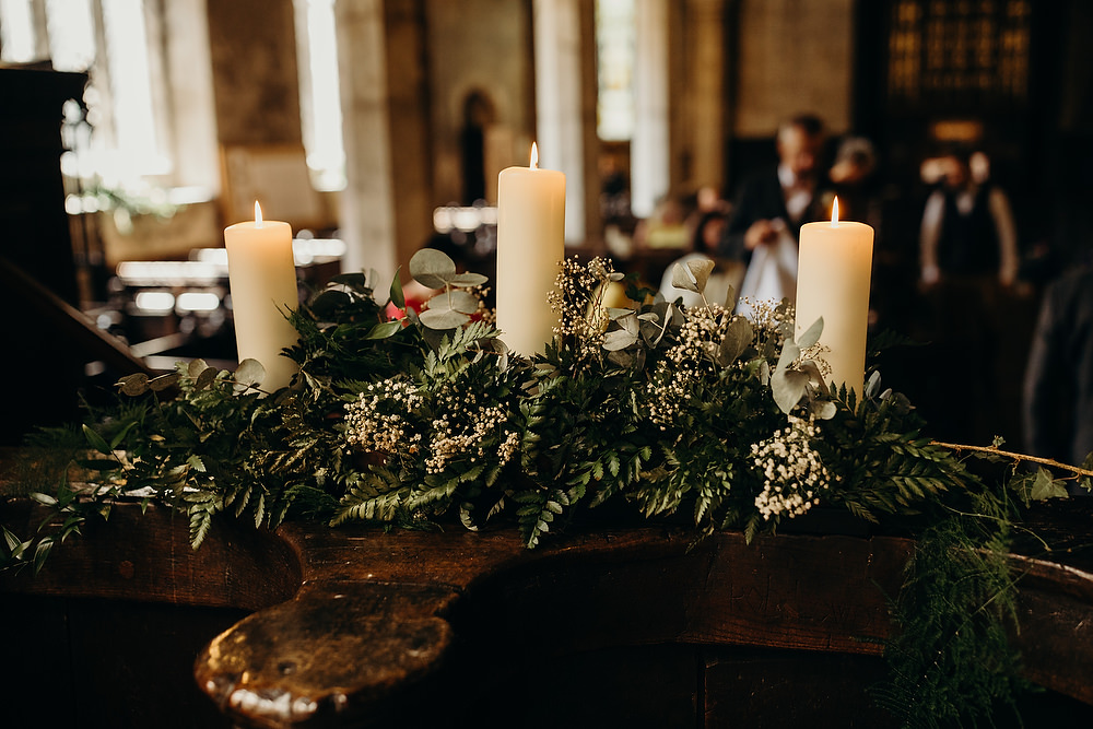 Church Flowers Wedding Richard Skins Photography