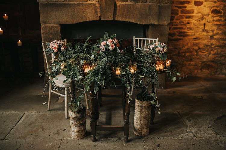 Church Wedding Flowers Table Kerry Diamond Photography