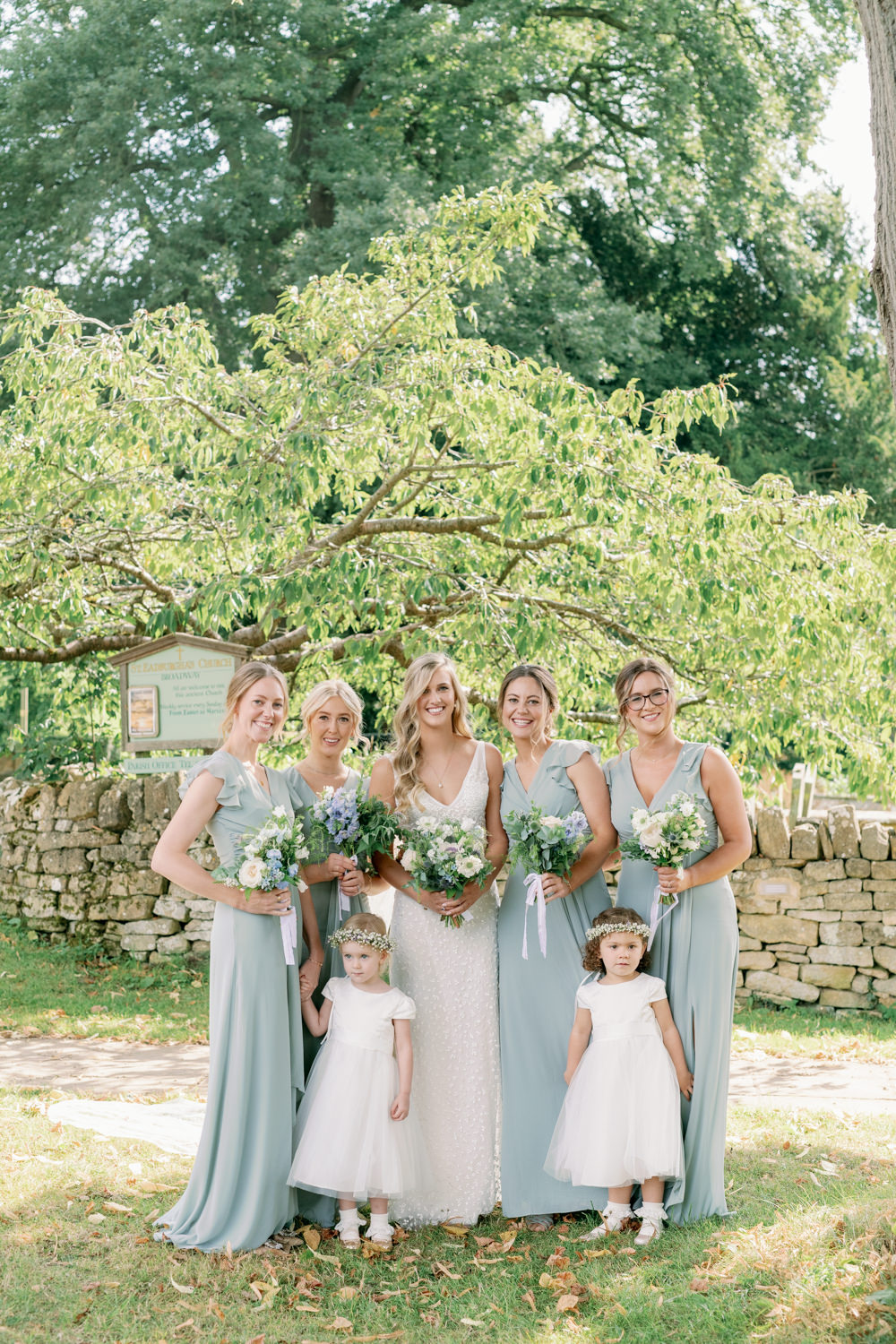 Sage Green Bridesmaid Dresses Cotswolds Marquee Wedding Captured by Katrina