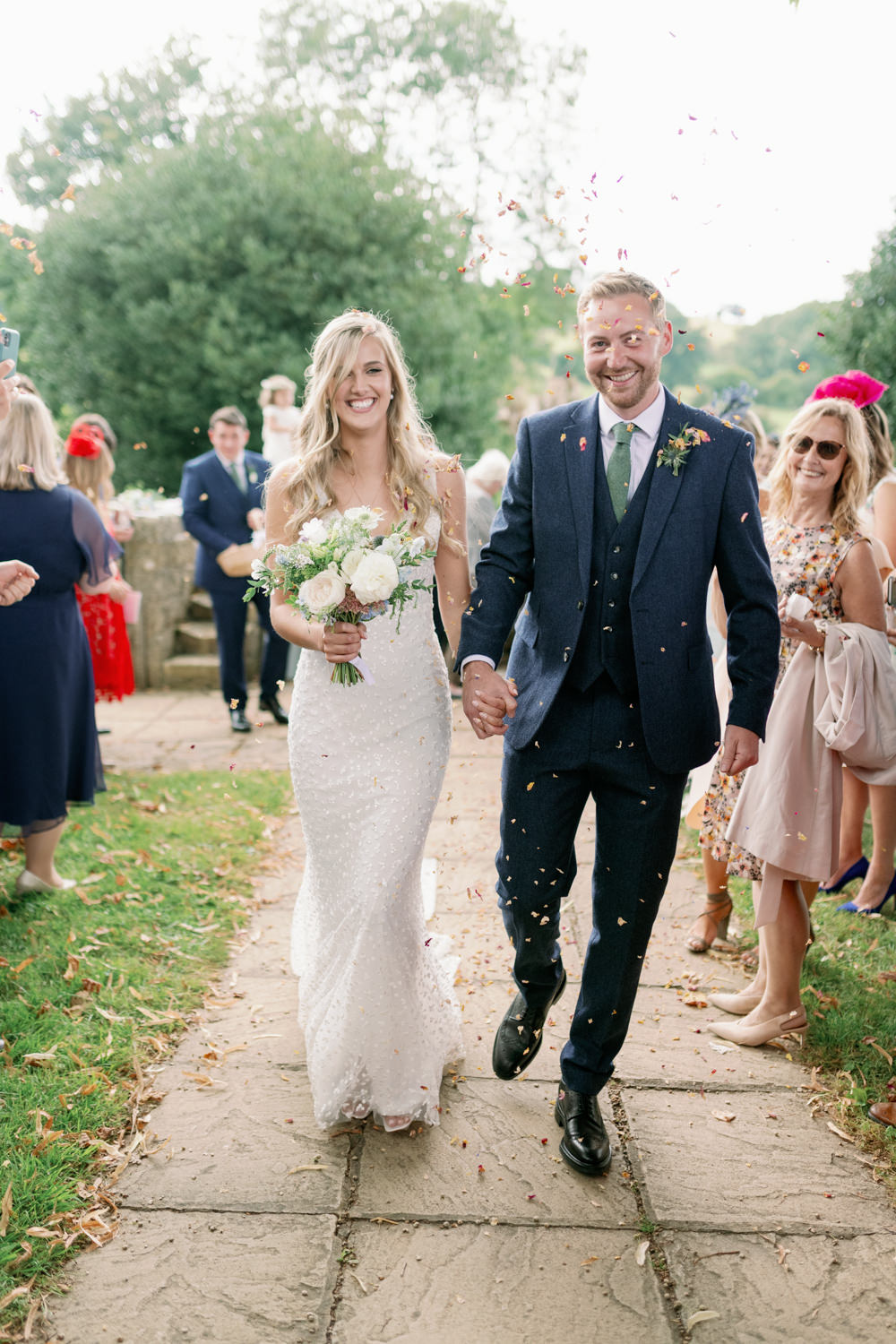 Confetti Throw Cotswolds Marquee Wedding Captured by Katrina