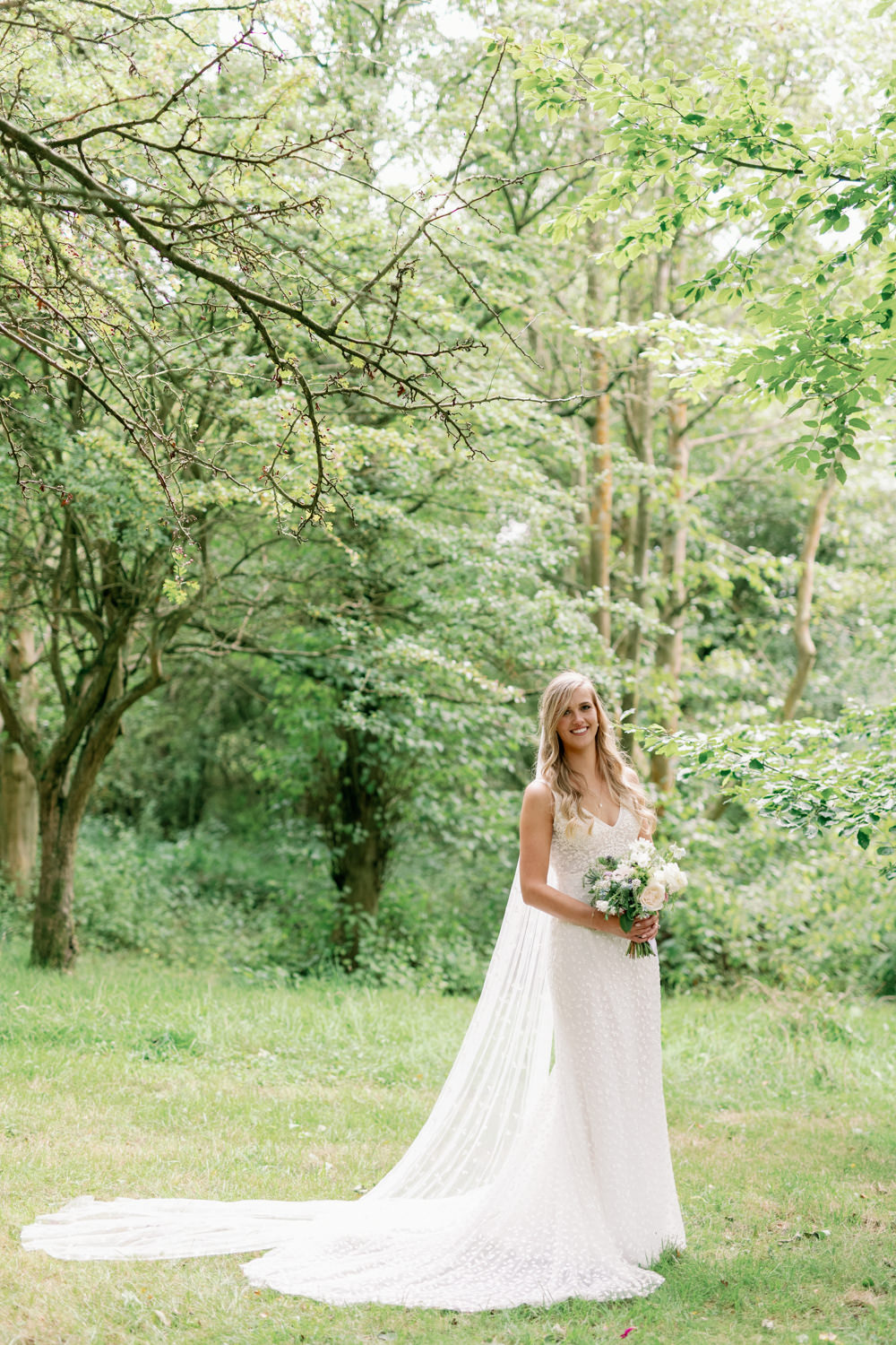 Dress Gown Bride Bridal Lace Made with Love Rosey Cotswolds Marquee Wedding Captured by Katrina
