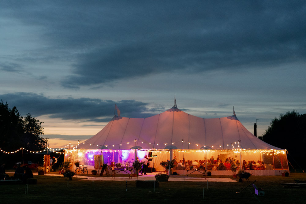 Fairy Lights Lighting Cotswolds Marquee Wedding Captured by Katrina