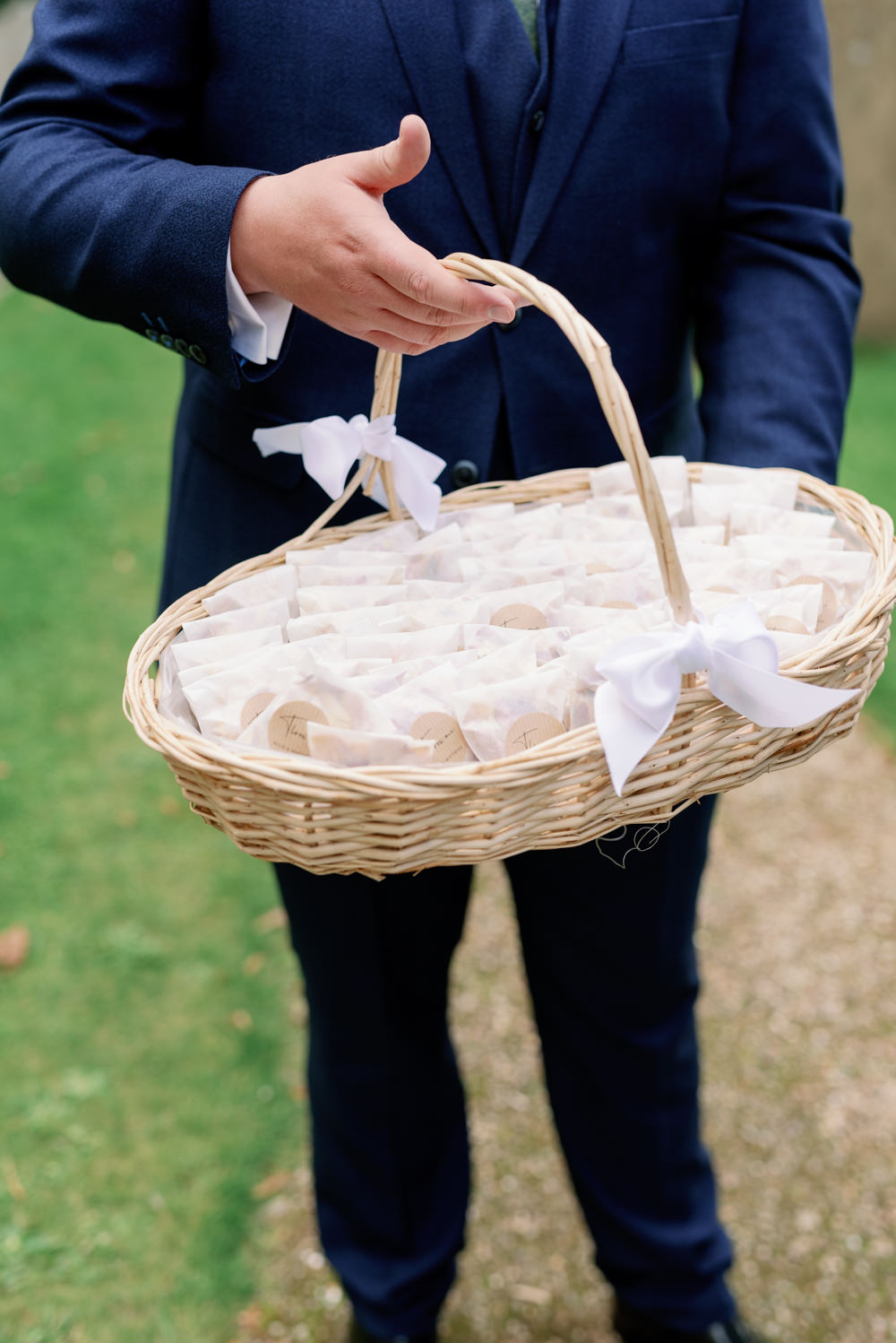 Confetti Basket Cotswolds Marquee Wedding Captured by Katrina