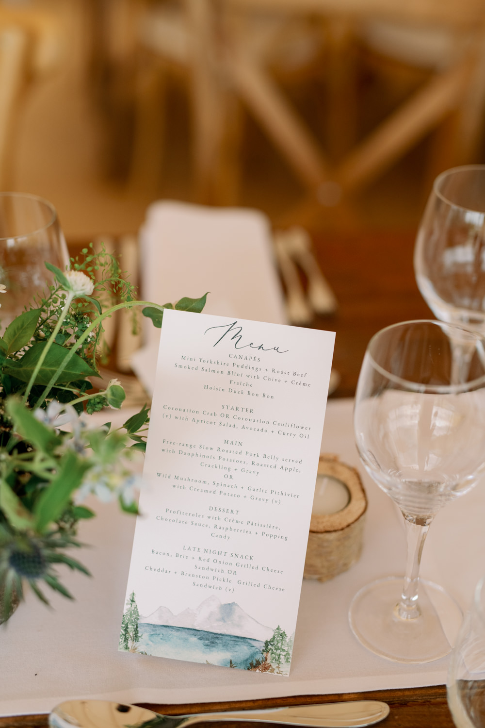 Menu Cotswolds Marquee Wedding Captured by Katrina