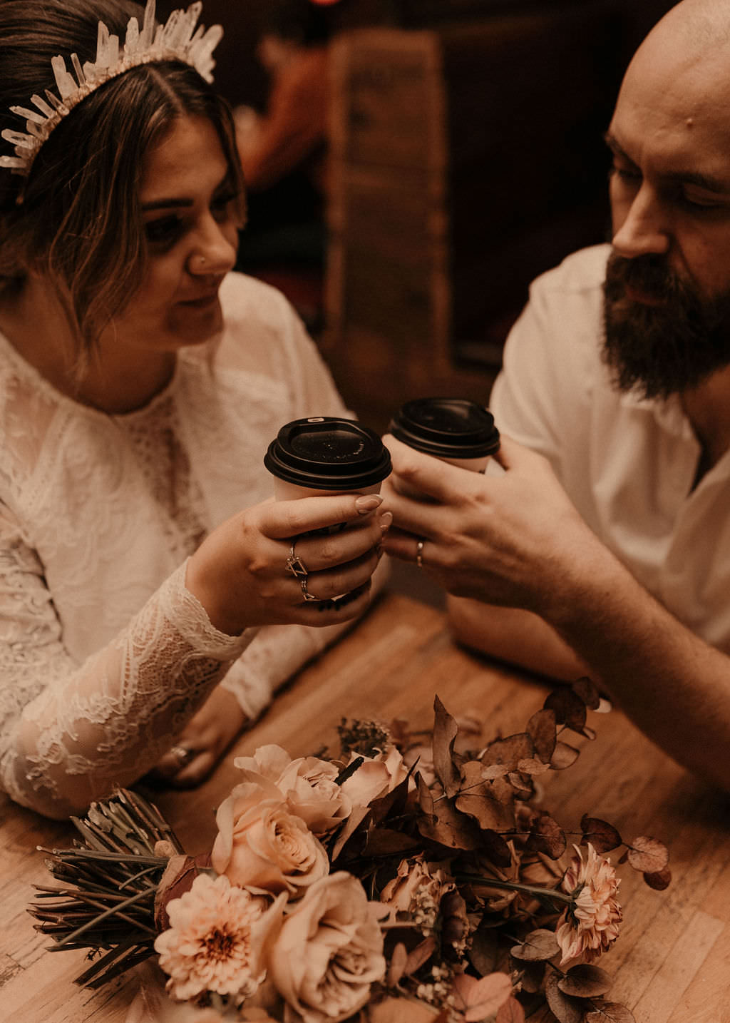 Coffee Bride Groom Digbeth Wedding Photos By Hash
