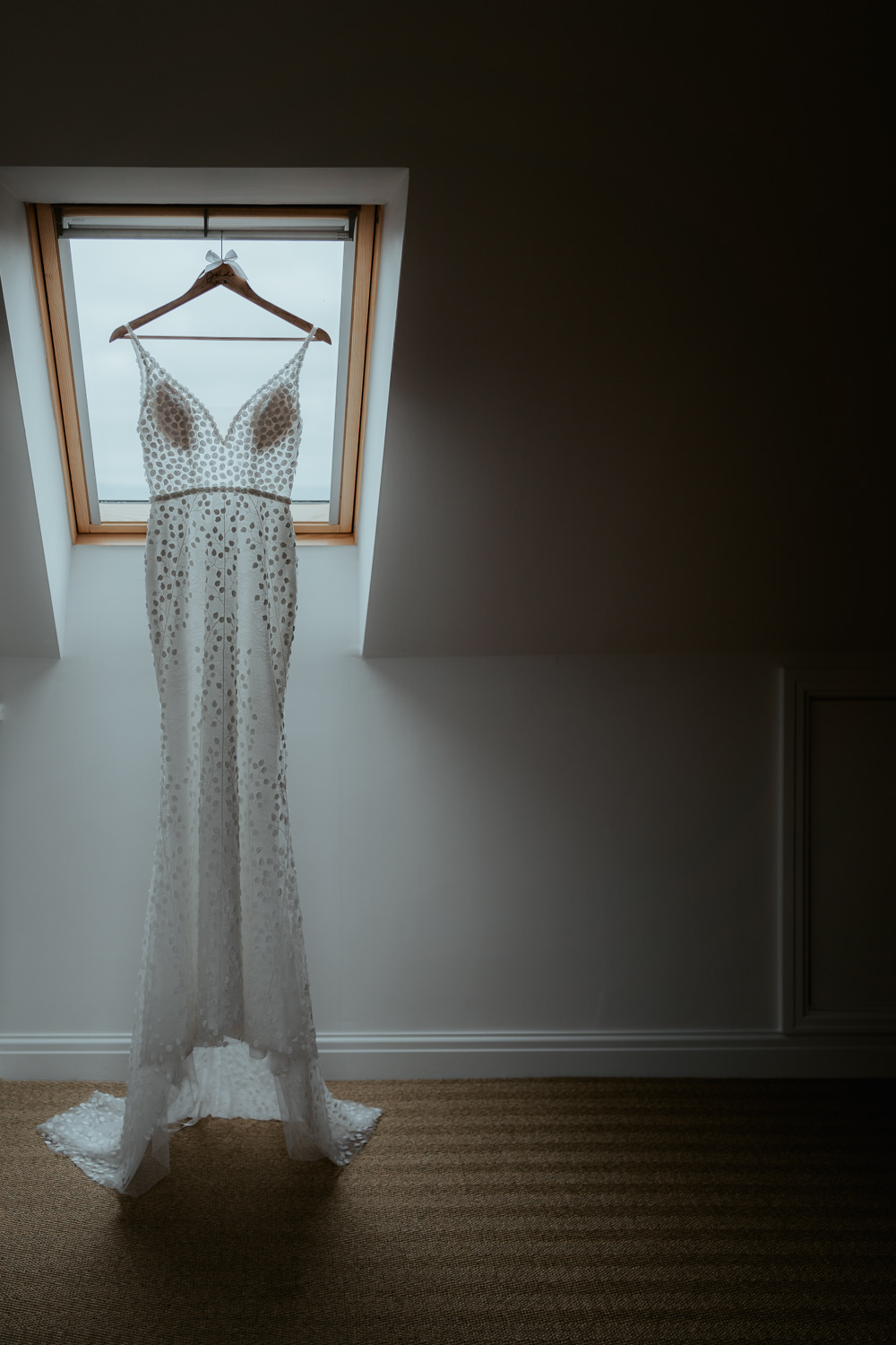 Dress Gown Bride Bridal Applique Fairoaks Wedding Patrick Partridge Photography