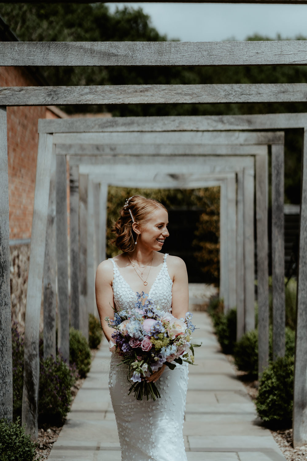 Dress Gown Bride Bridal Applique Fairoaks Wedding Patrick Partridge Photography