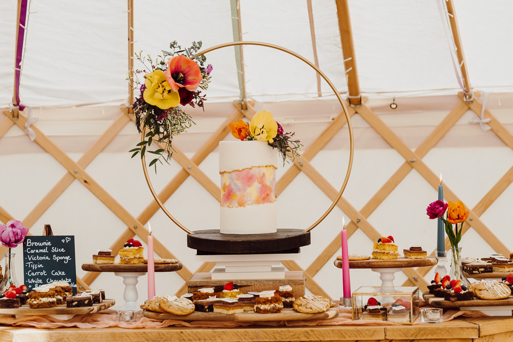 Cakes Dessert Table Festival Yurt Wedding Scott Carney Photography