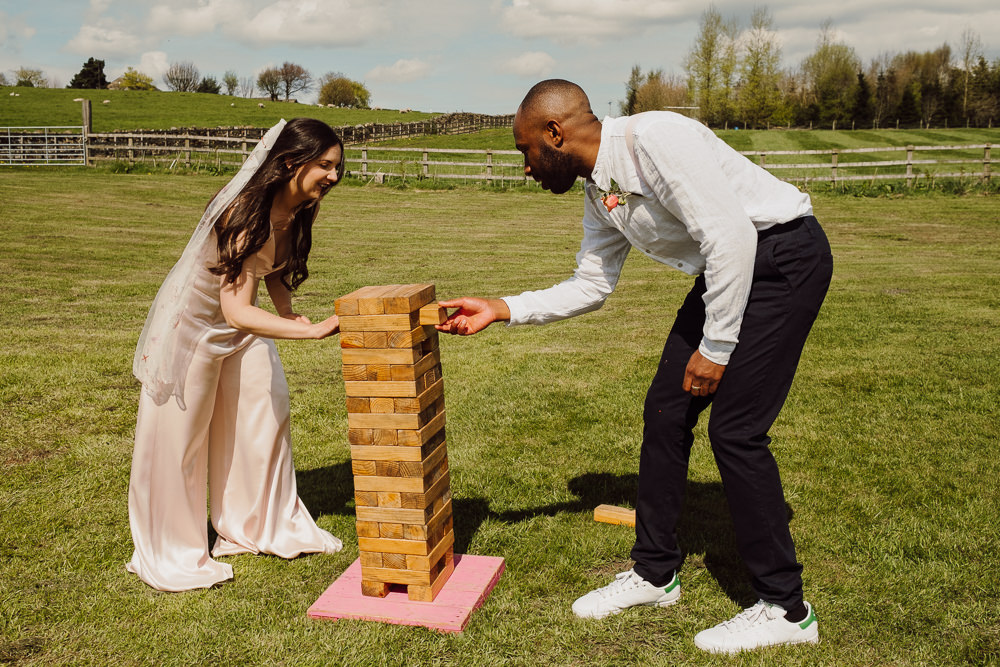 Fete Games Jenga Festival Yurt Wedding Scott Carney Photography