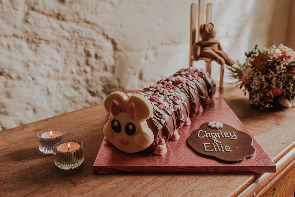 Caterpillar Cake Hardcastle Crags Wedding Maddie Farris Photography