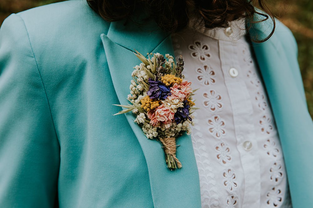 Dried Flower Buttonhole Hardcastle Crags Wedding Maddie Farris Photography