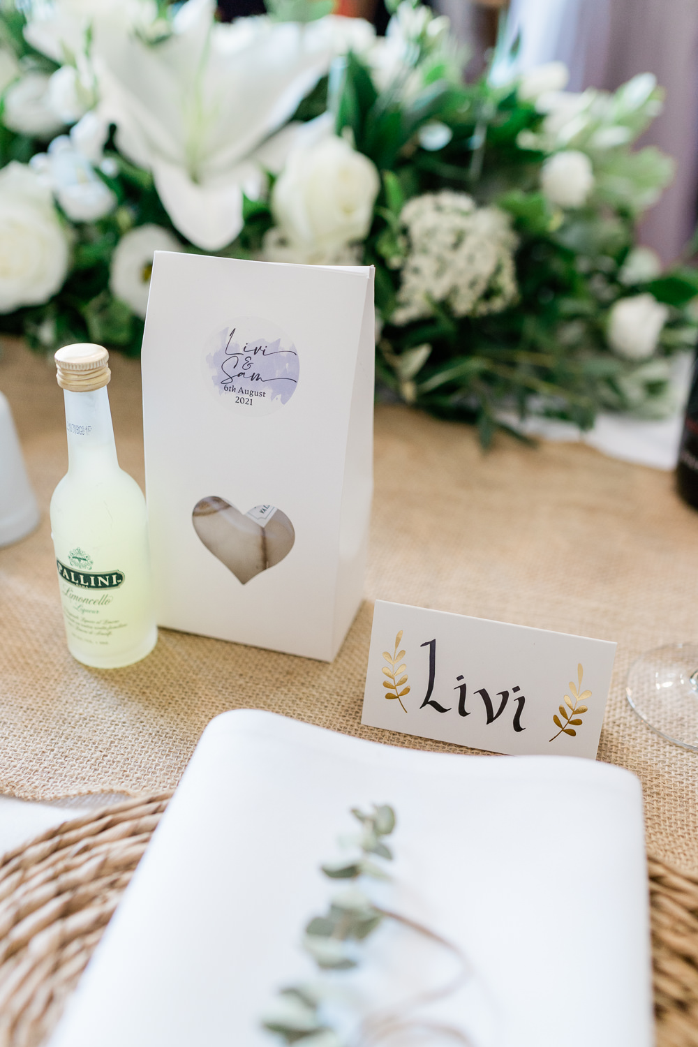 Cookie Favours Calligraphy Place Name Helmingham Hall Wedding Gemma Giorgio Photography
