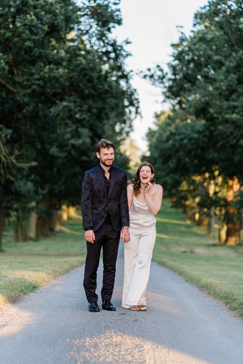 Bridal Jumpsuit Helmingham Hall Wedding Gemma Giorgio Photography