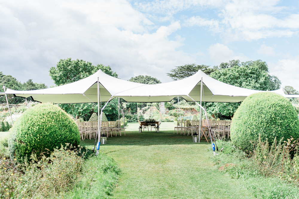 Stretch Tent Ceremony Helmingham Hall Wedding Gemma Giorgio Photography