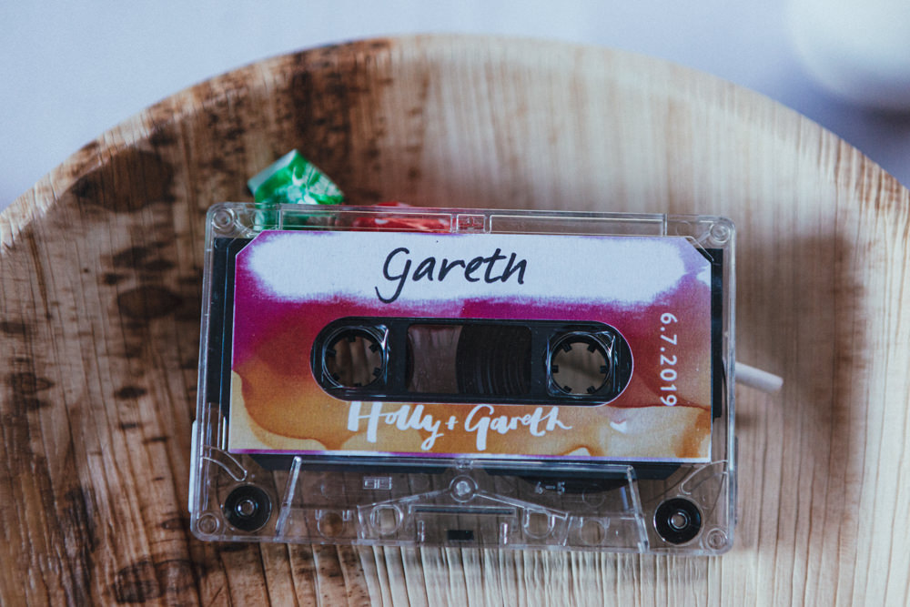 Cassette Tape Personalised Favour Holsome Park Wedding Emma Stoner