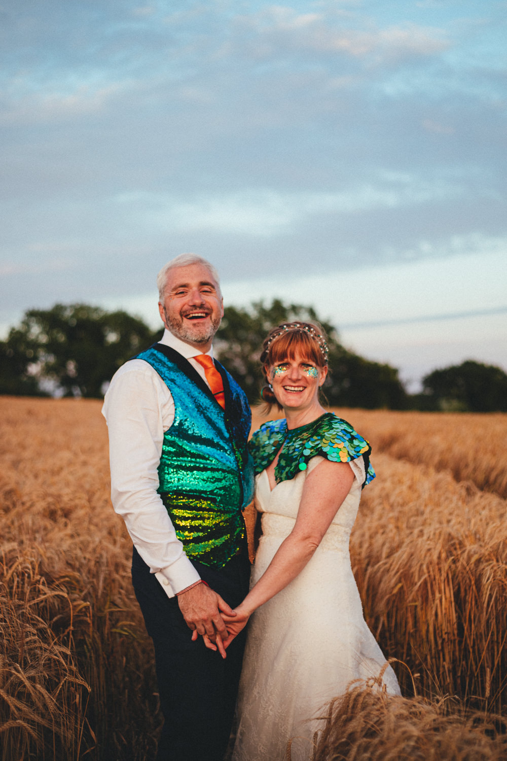 Sequin Outfits Bride Groom Holsome Park Wedding Emma Stoner