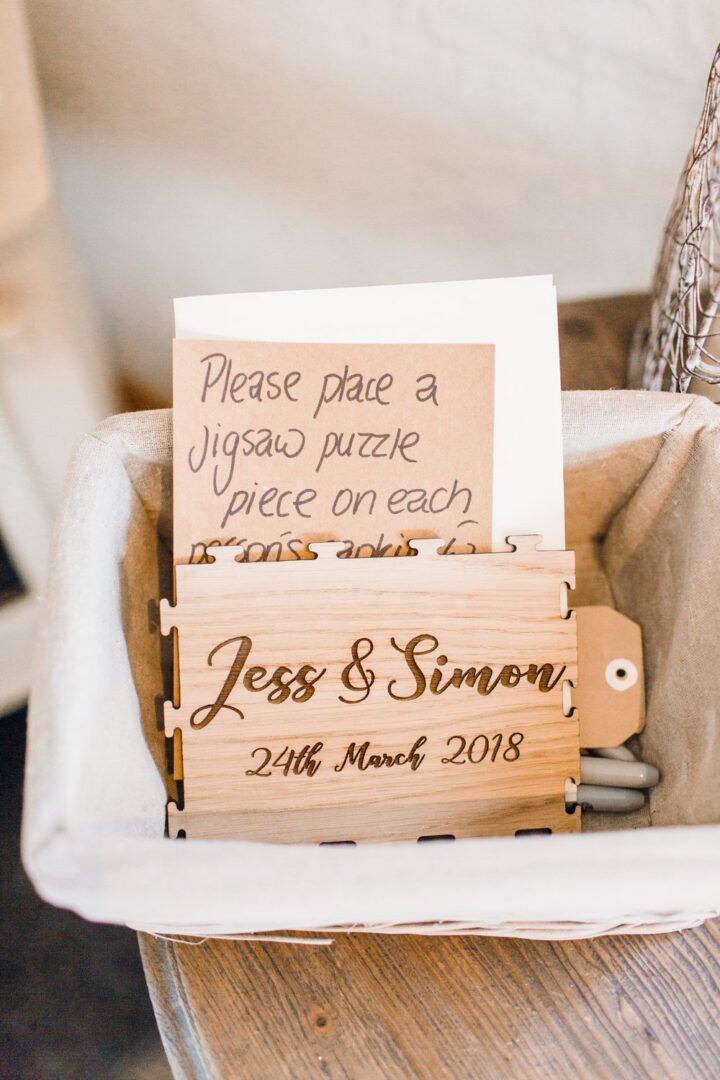 Jigsaw Puzzle Wedding Guest Book Jessica Reeve Photography