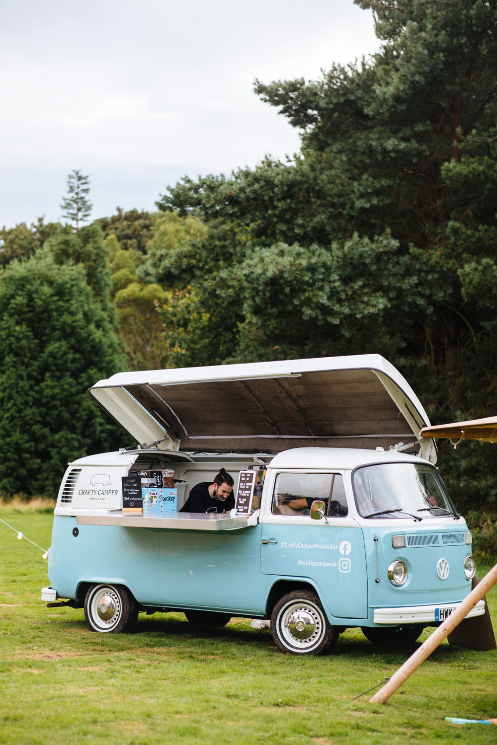Campervan Bar Lynsted Park Wedding Laura Debourde Photography
